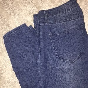 Floral skinny jeans